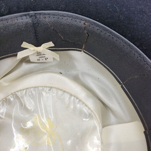 Vintage Magill Lee Cowboy Cowgirl‎ Hat S Black Fur Felt Pheasant Feather Fedora - Picture 16 of 16